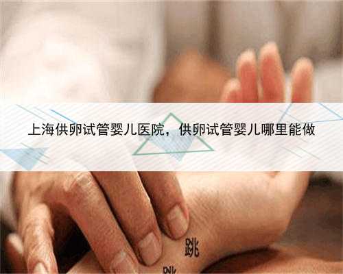 上海供卵试管婴儿医院，供卵试管婴儿哪里能做